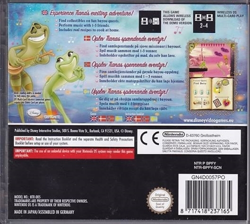 Disney The Princess and the Frog - Nordisk - Nintendo DS (A Grade) (Genbrug)